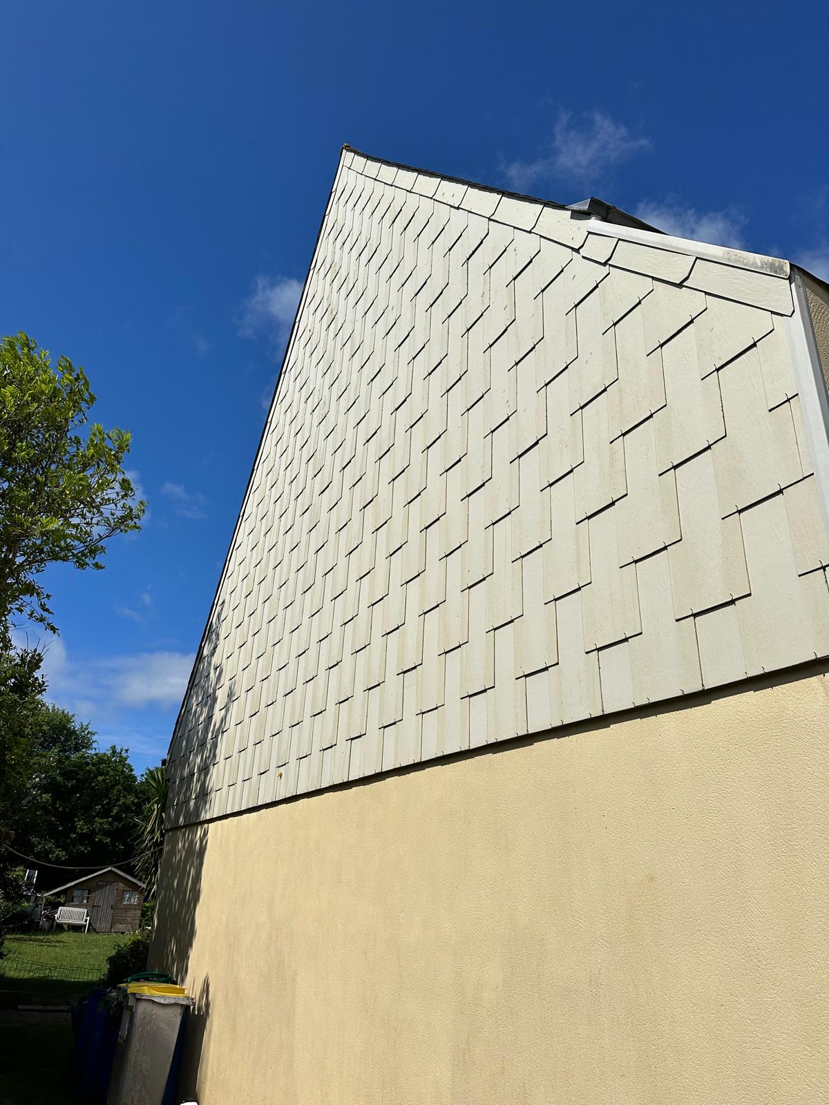 Après — Nettoyage pignon ardoise — Finistère